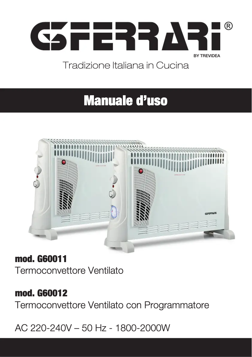 Imagen de la primera página del manual del dispositivo Ventilato G60012