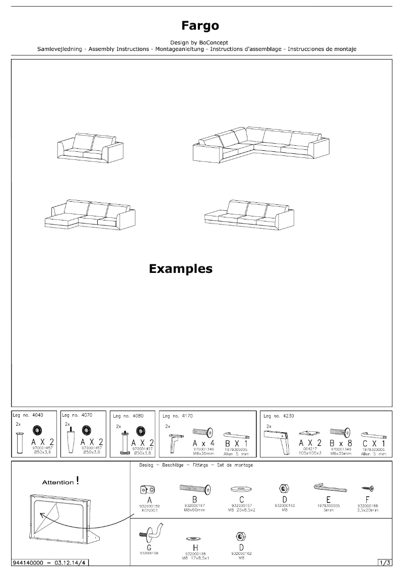 Imagen de la primera página del manual del dispositivo Fargo