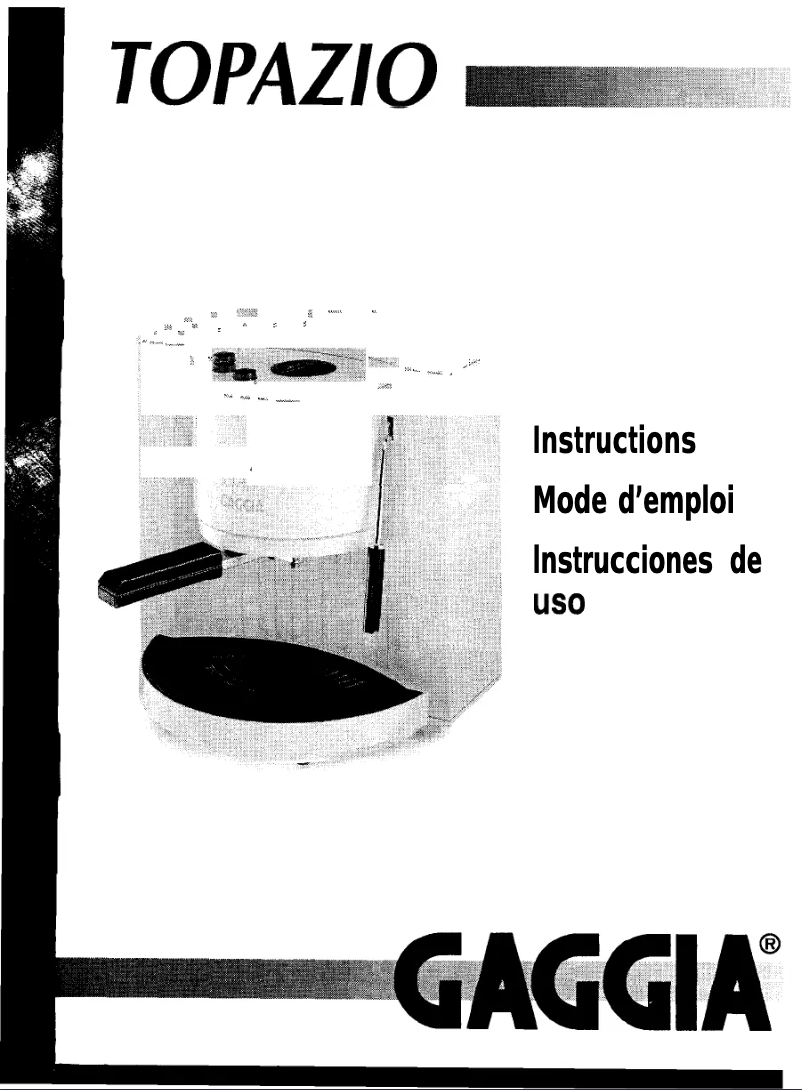 Imagen de la primera página del manual del dispositivo Topazio