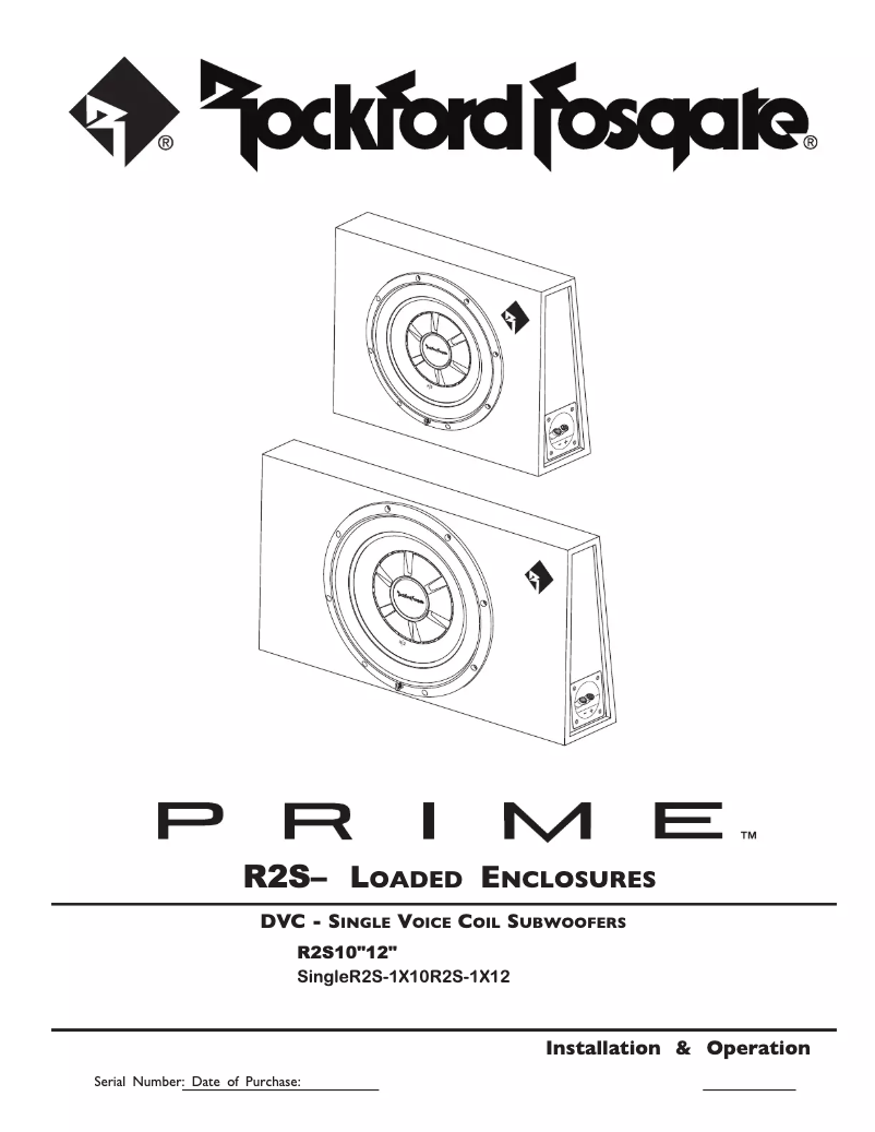 Imagen de la primera página del manual del dispositivo Prime R2S-1X12
