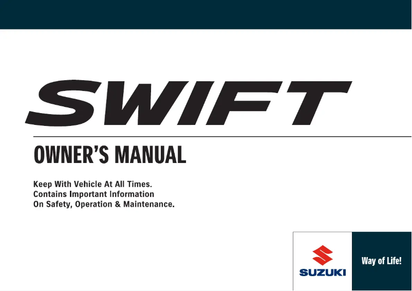 Página 1 del manual Manual de usuario Suzuki Swift (2021)