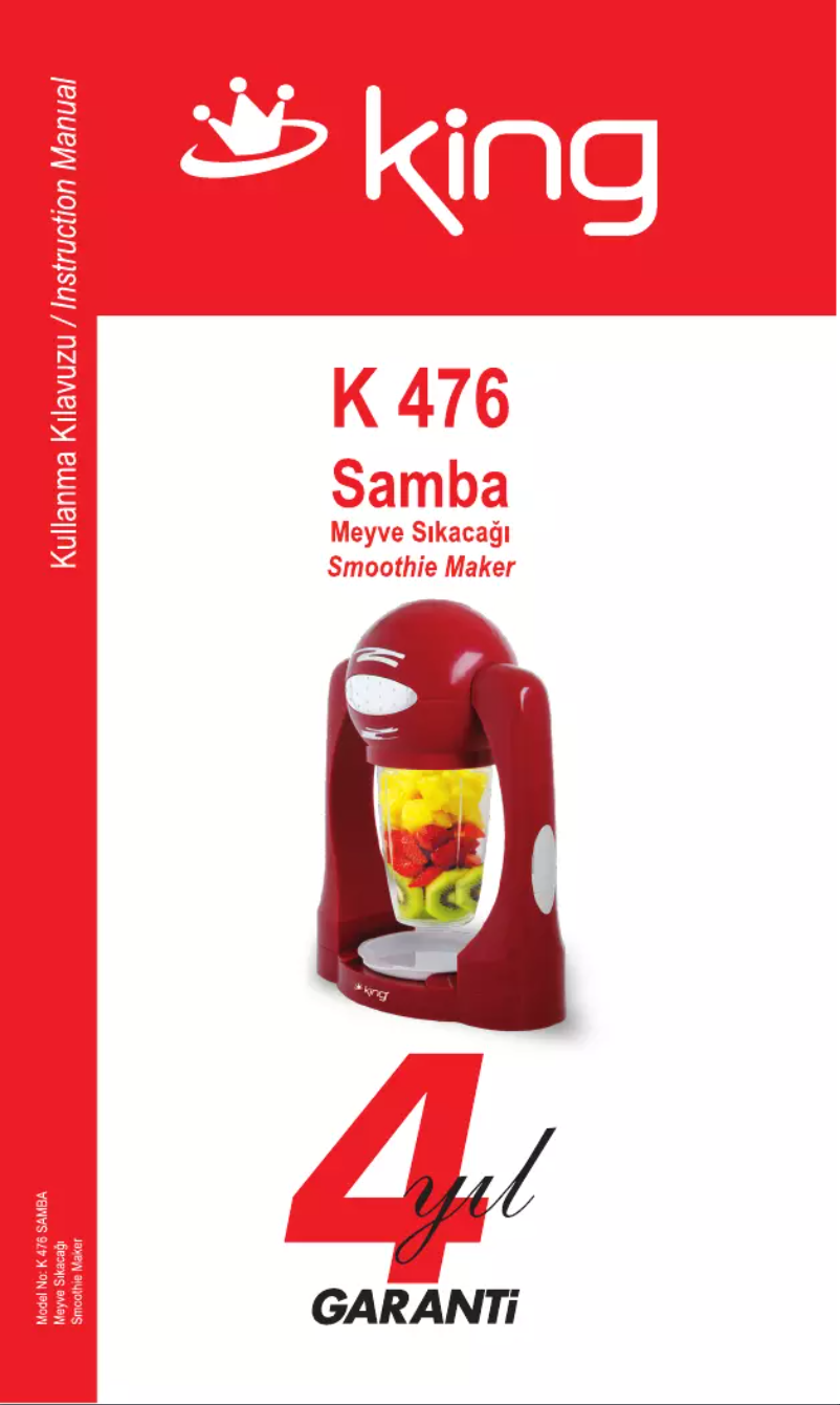 Imagen de la primera página del manual del dispositivo K-476