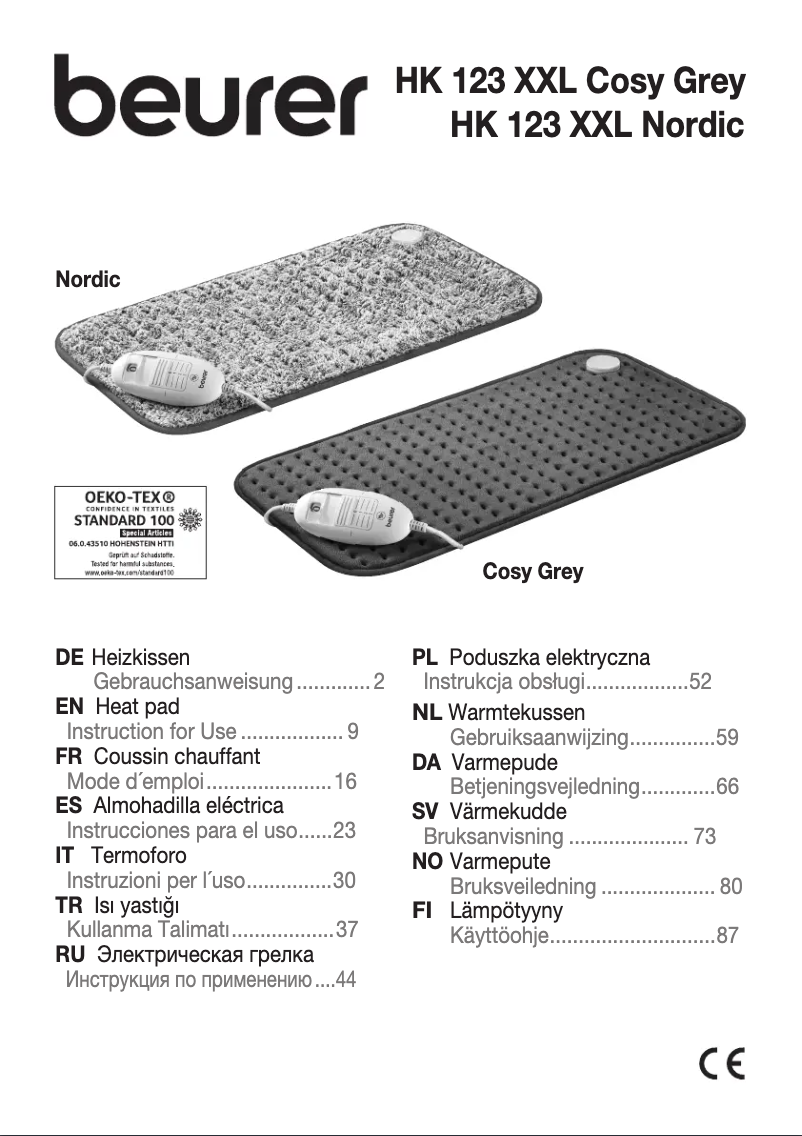 Imagen de la primera página del manual del dispositivo HK 123 XXL
