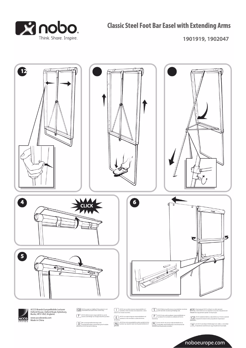 Página 1 del manual Manual de usuario Nobo Classic 1901919