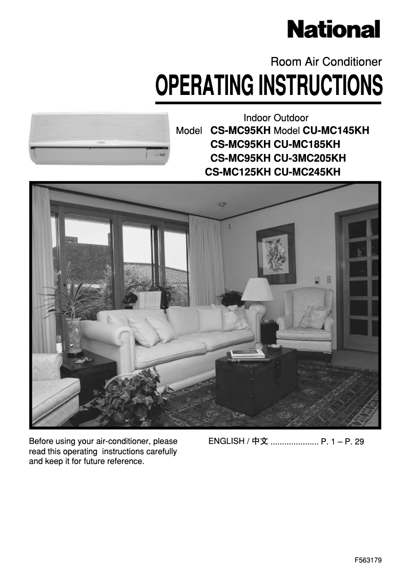 Página 1 del manual Manual de usuario Panasonic CU-MC245KH