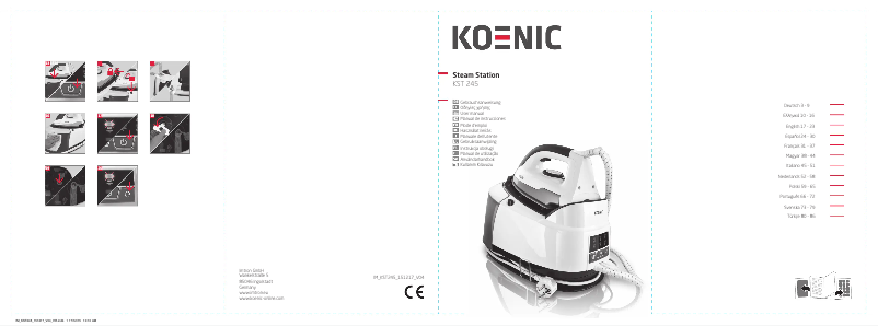 Imagen de la primera página del manual del dispositivo KST 245