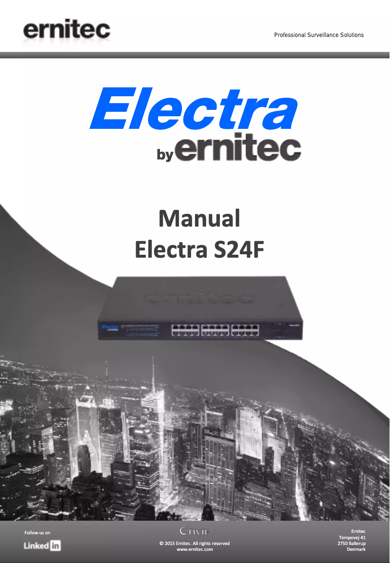 Página 1 del manual Manual de usuario Ernitec ELECTRA-S-24F