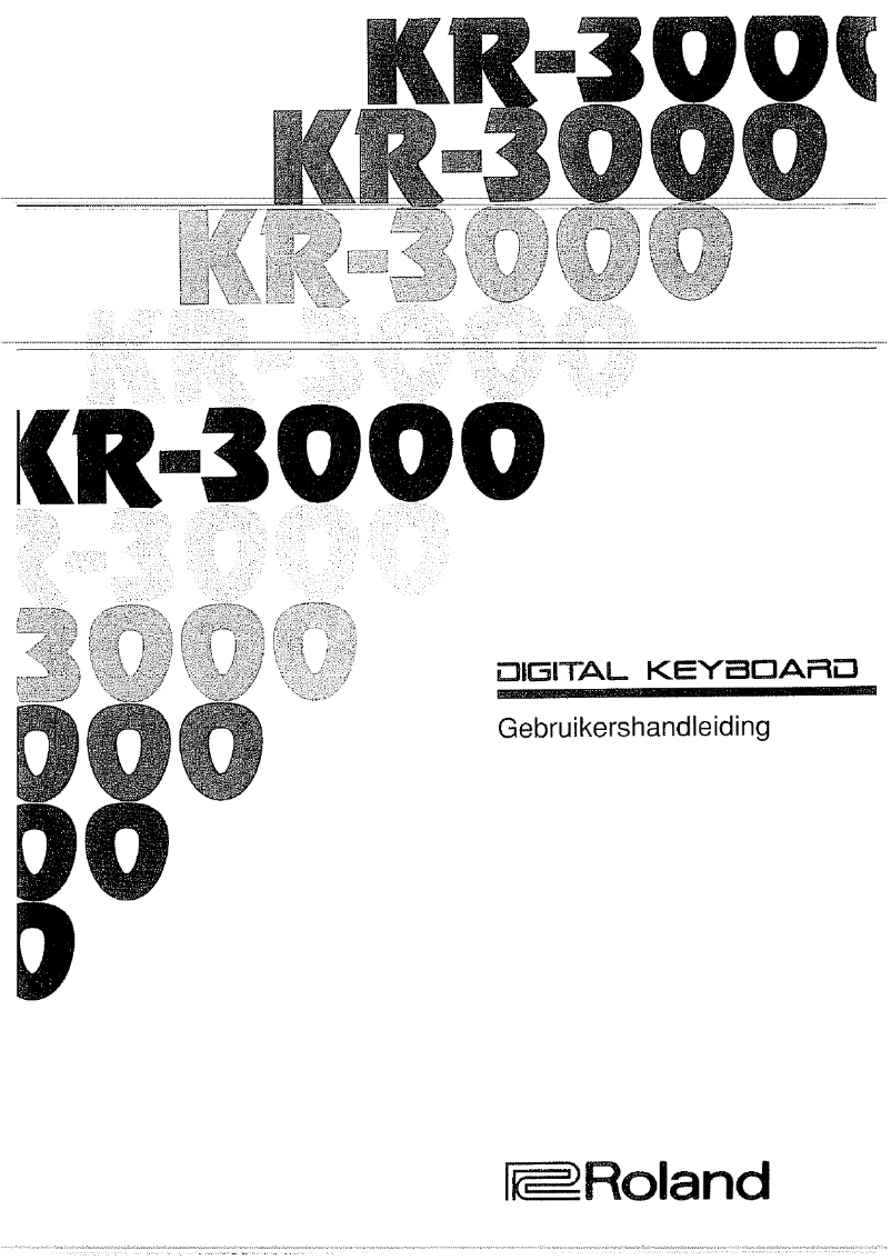 Página nº 1 - Manual de usuario Roland KR-3000