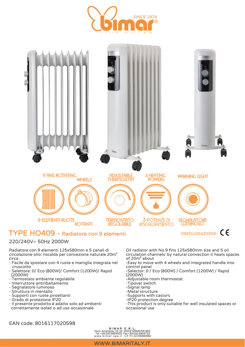 Imagen de la primera página del manual del dispositivo HO409