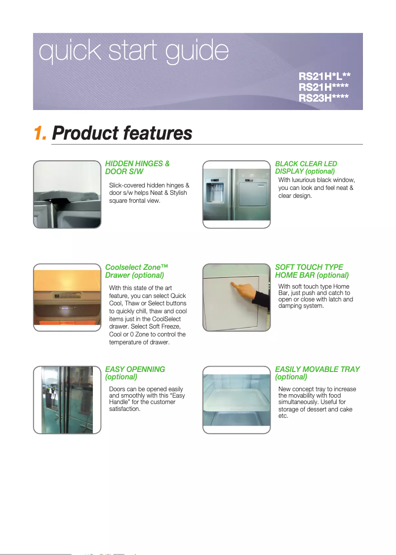 Imagen de la primera página del manual del dispositivo RS223KHSW