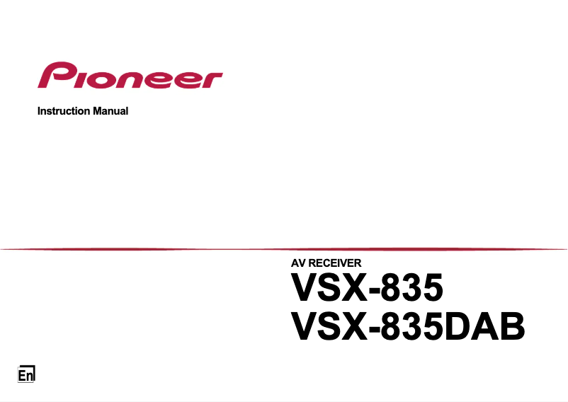 Página 1 del manual Manual de usuario Klipsch VSX-835