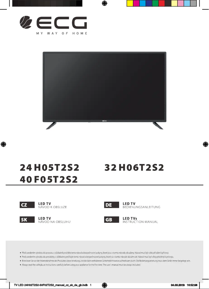 Página nº 1 - Manual de usuario ECG 40 F05T2S2
