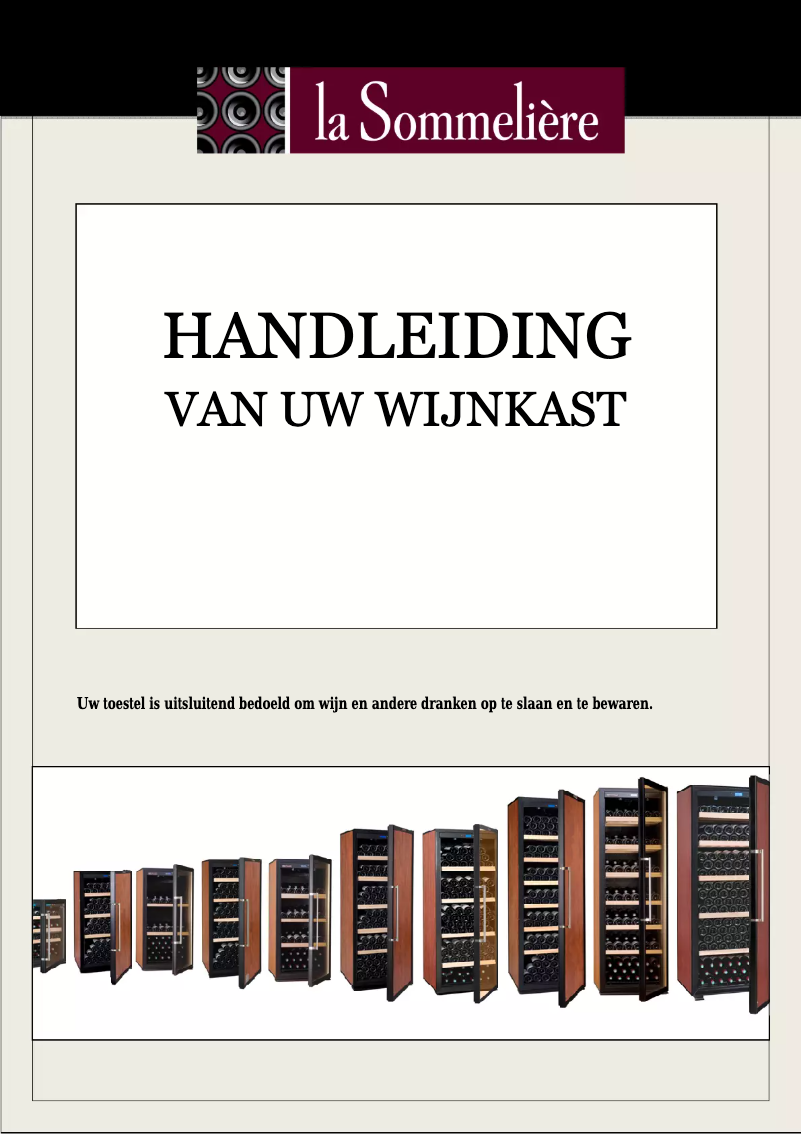 Página 1 del manual Manual de usuario La Sommelière TRV250