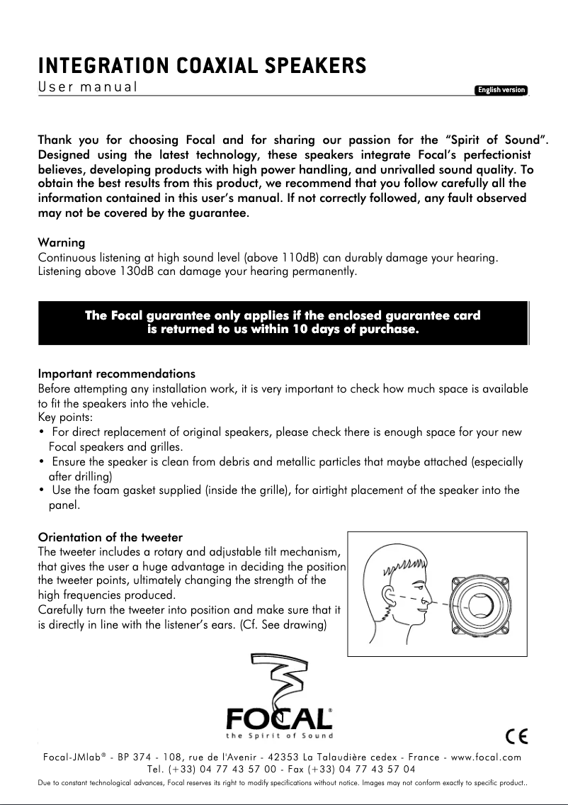 Página nº 1 - Manual de usuario Focal Integration IC 690