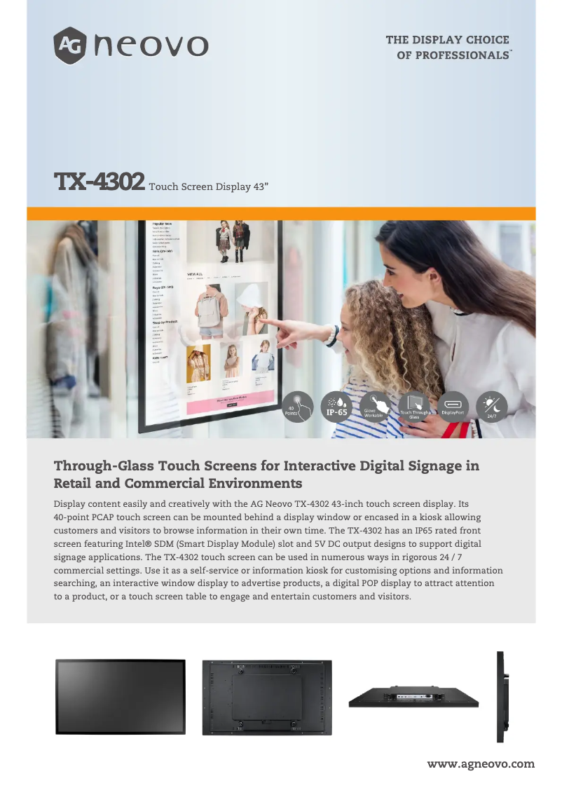 Imagen de la primera página del manual del dispositivo TX-4302