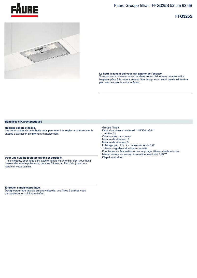 Imagen de la primera página del manual del dispositivo FFG325S