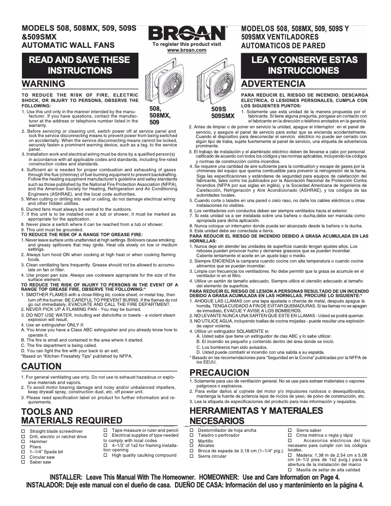 Imagen de la primera página del manual del dispositivo 508