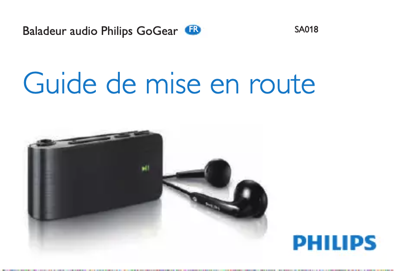 Página 1 del manual Guía de inicio rápido Philips GoGear SA018104