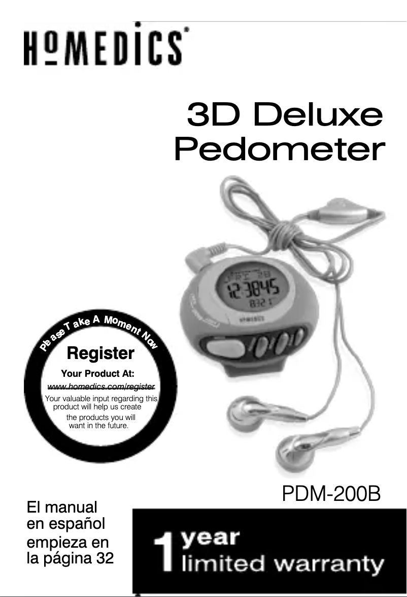 Imagen de la primera página del manual del dispositivo 3D Deluxe PDM-200