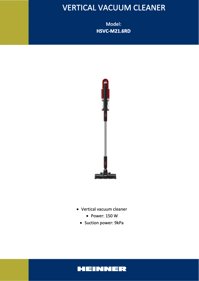 Página 1 del manual Manual de usuario Heinner HSVC-M21.6RD