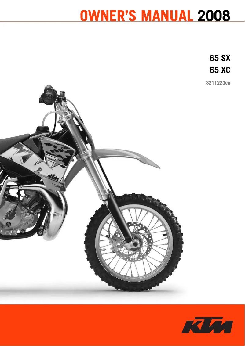 Página 1 del manual Manual de usuario KTM 65 XC (2008)
