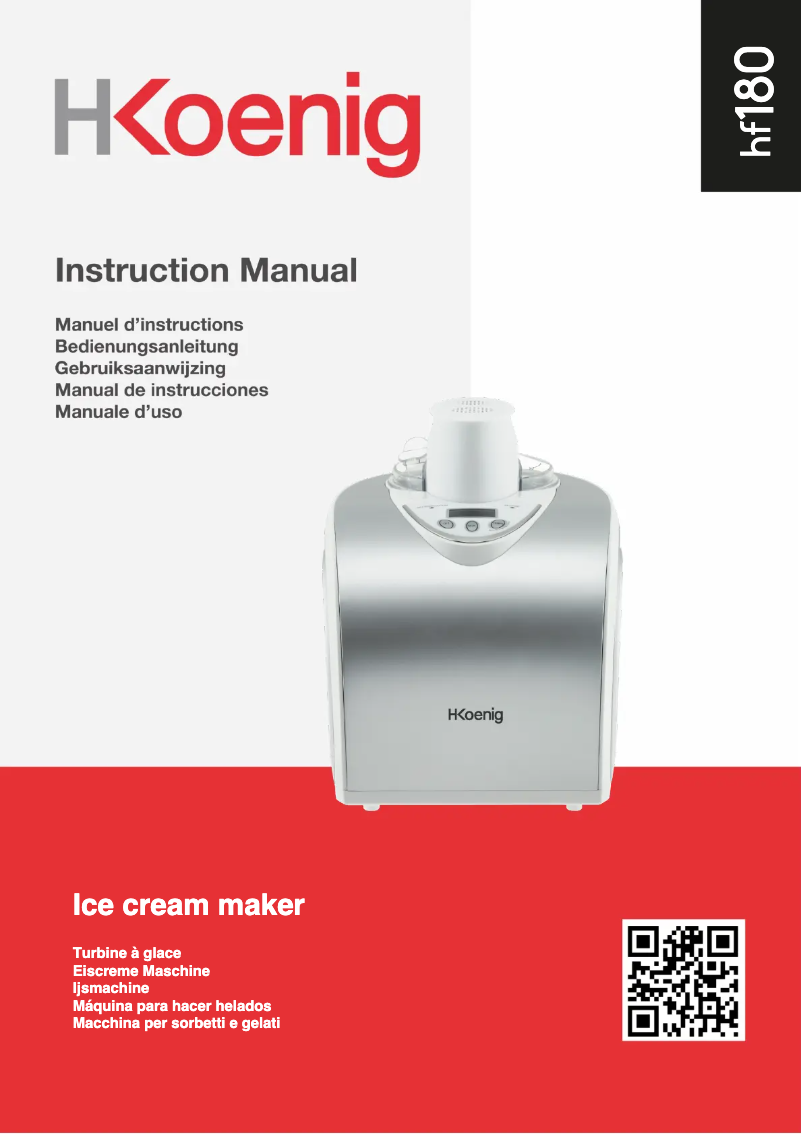 Imagen de la primera página del manual del dispositivo HF180