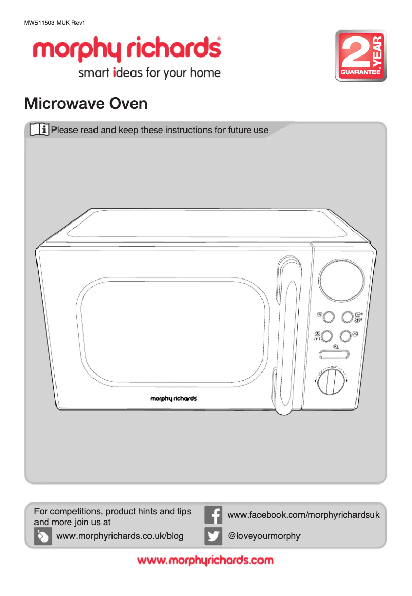 Página 1 del manual Manual de usuario Morphy Richards 511504