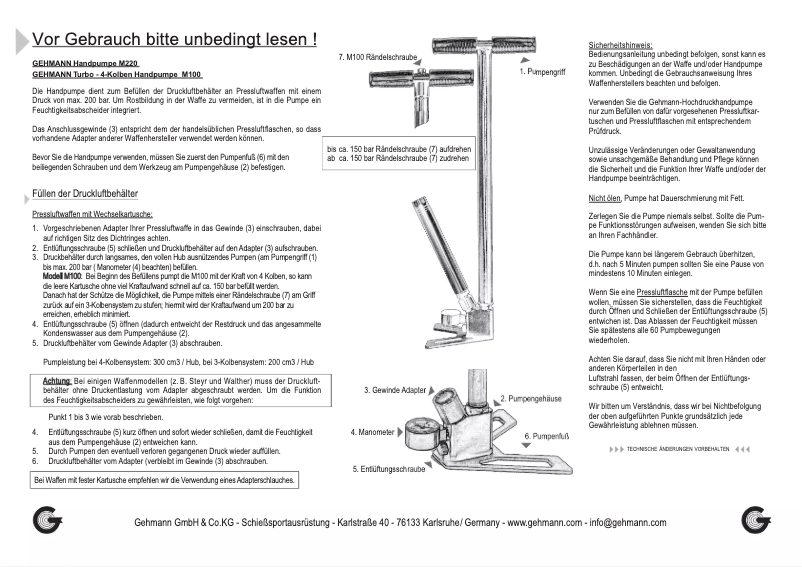 Imagen de la primera página del manual del dispositivo M100