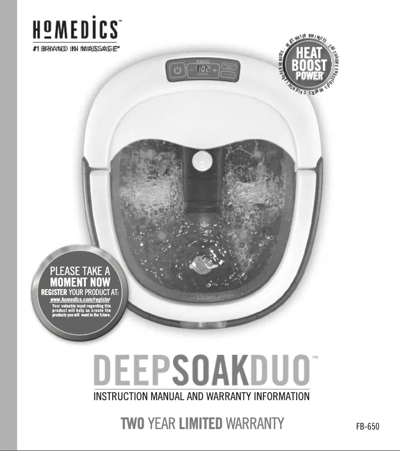 Imagen de la primera página del manual del dispositivo FB-650