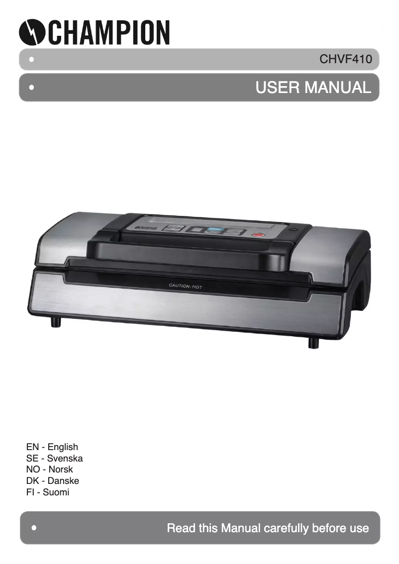 Imagen de la primera página del manual del dispositivo CHVF410