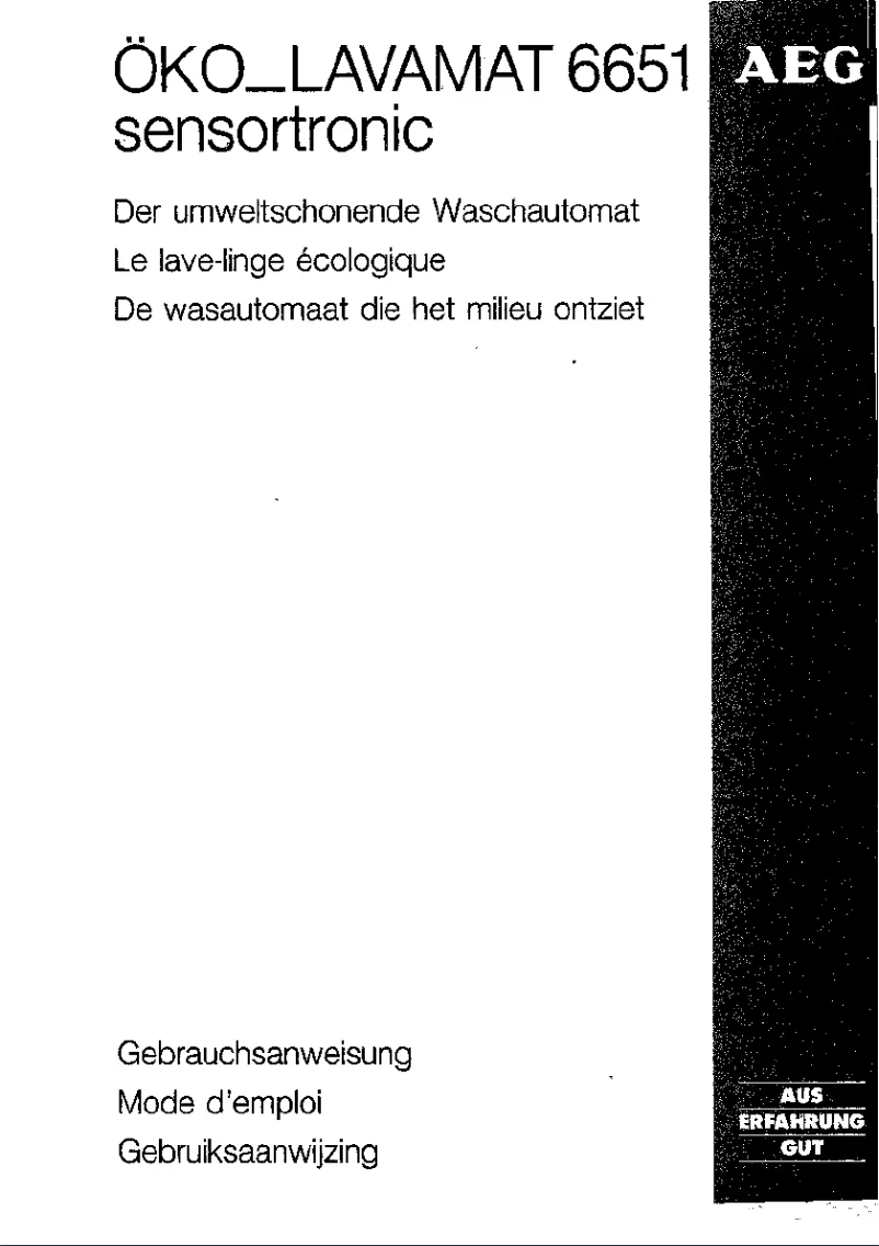 Imagen de la primera página del manual del dispositivo Lavamat 6651