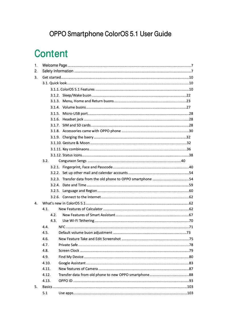 Página 1 del manual Manual de usuario Oppo Realme 2