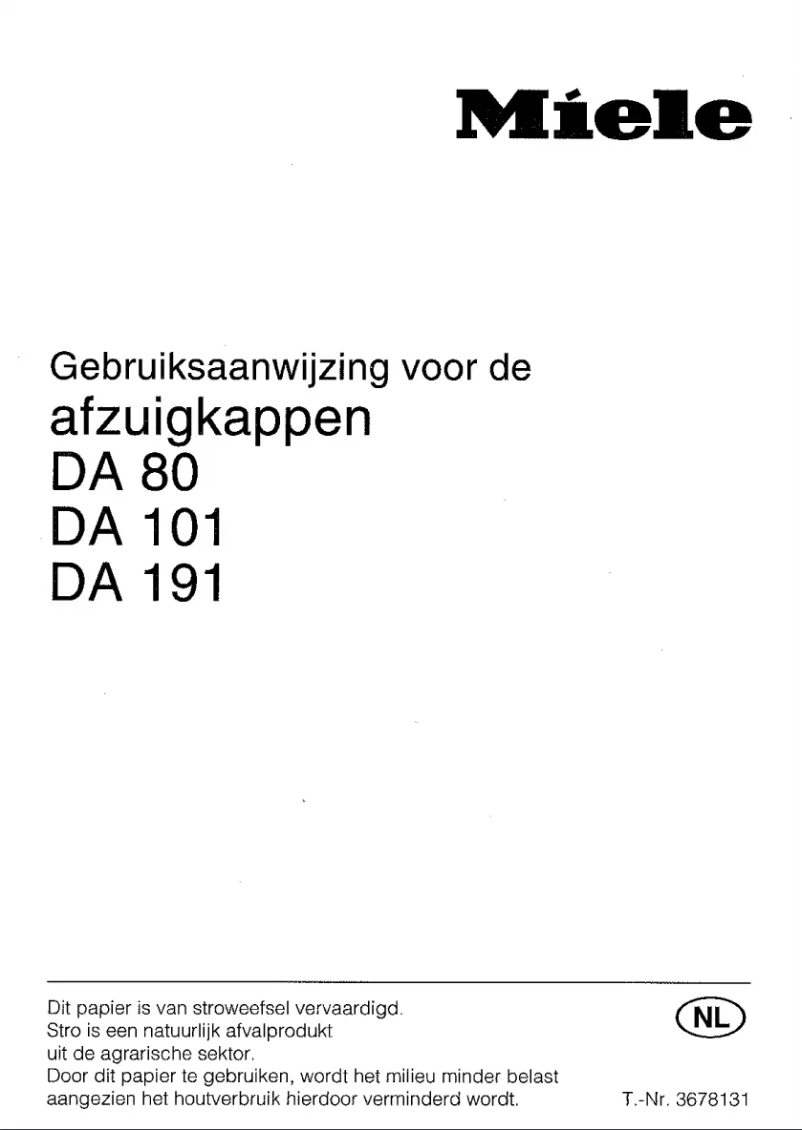 Imagen de la primera página del manual del dispositivo DA 101