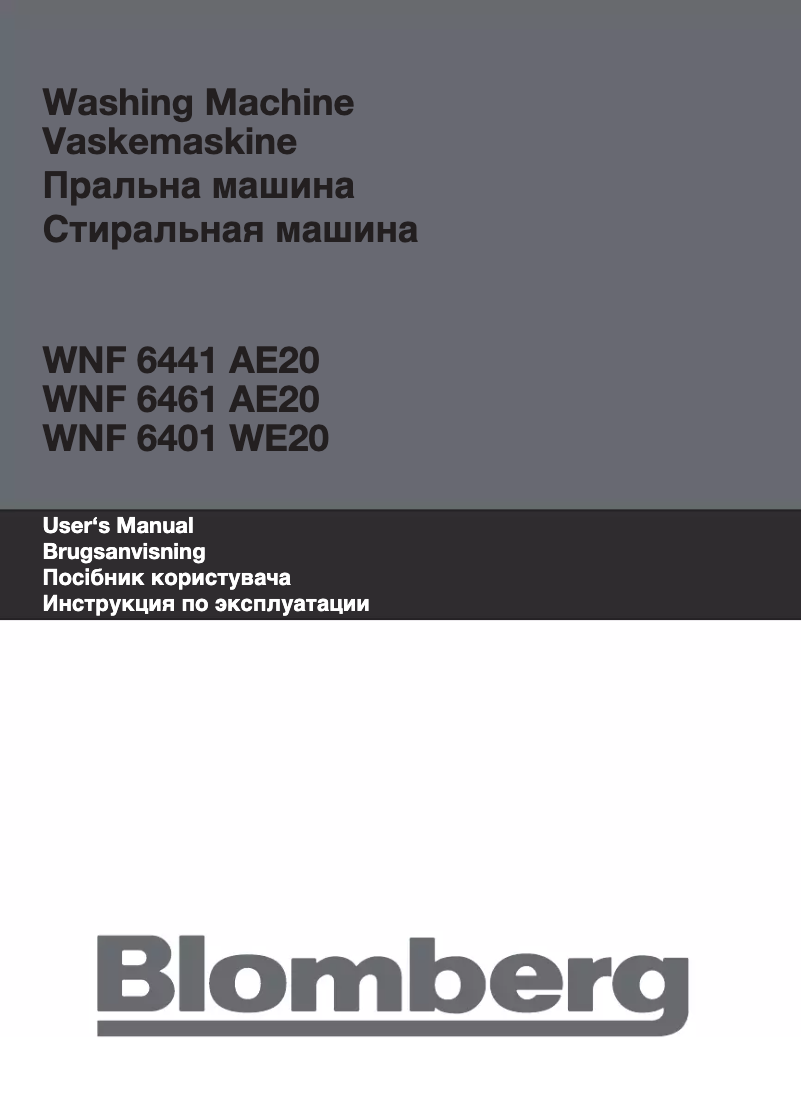 Página 1 del manual Manual de usuario Blomberg WNF 6441 AE20