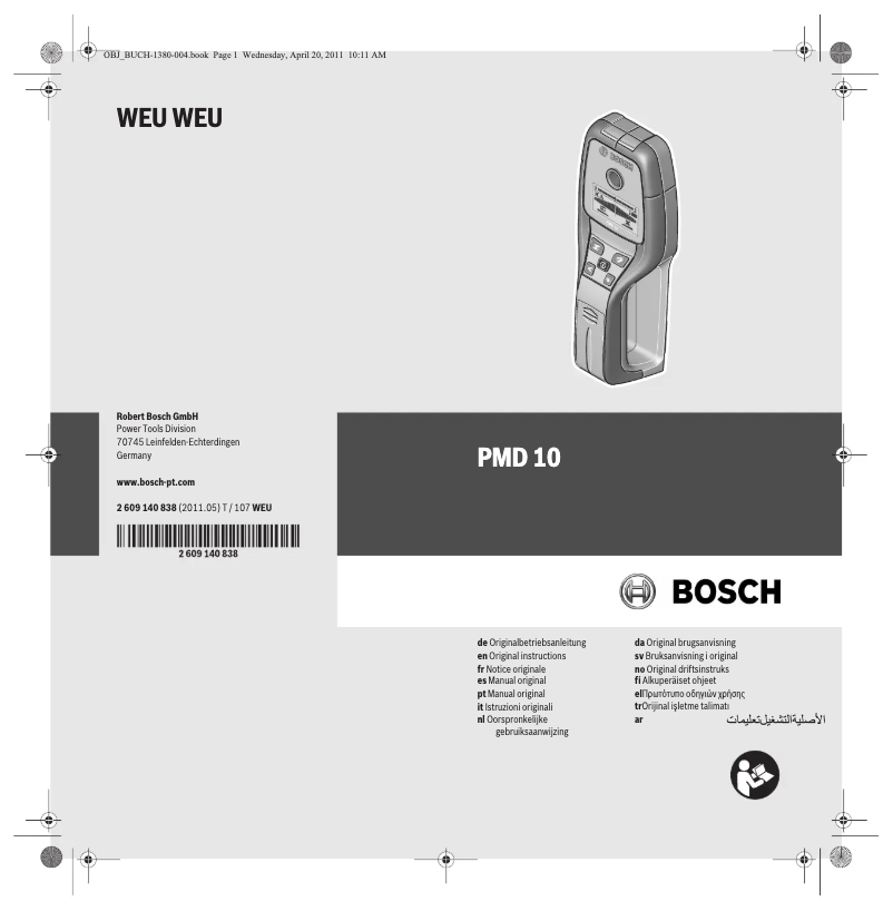 Página nº 1 - Manual de usuario Bosch PMD 10