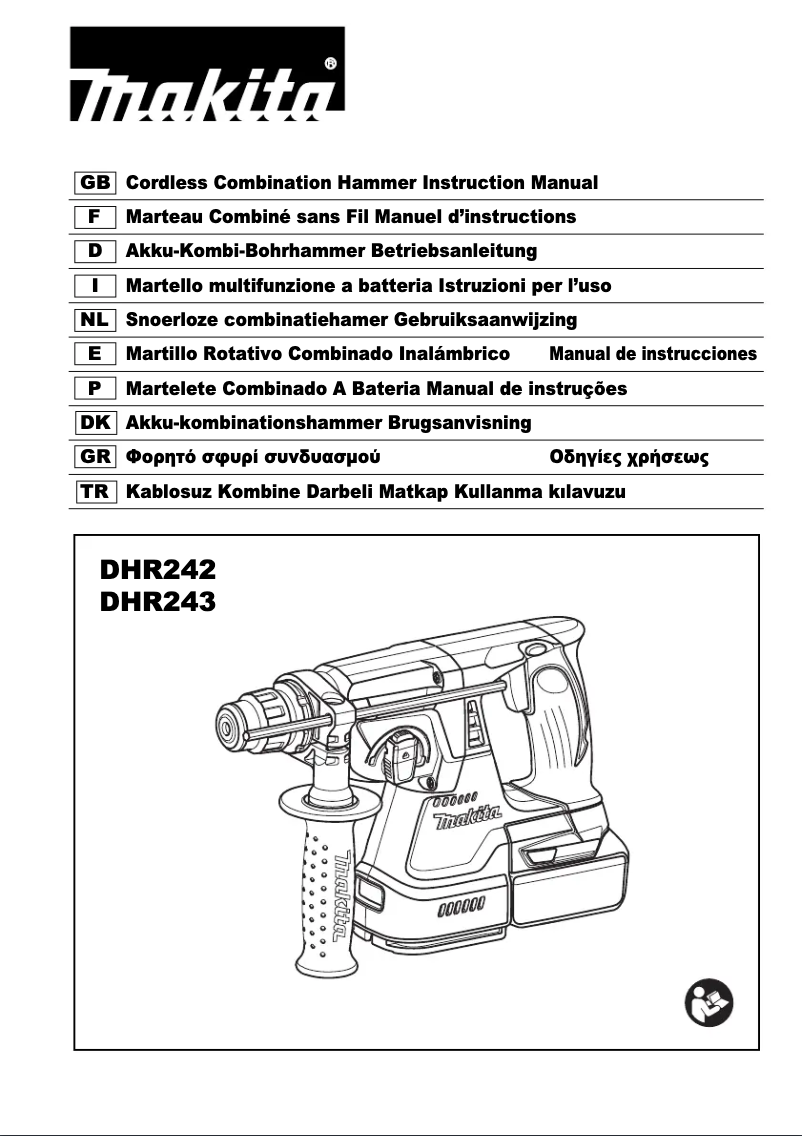Página 1 del manual Manual de usuario Makita DHR242ZJV