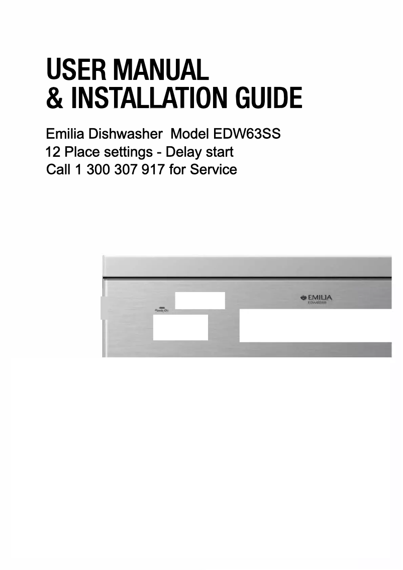 Imagen de la primera página del manual del dispositivo EDW63SS