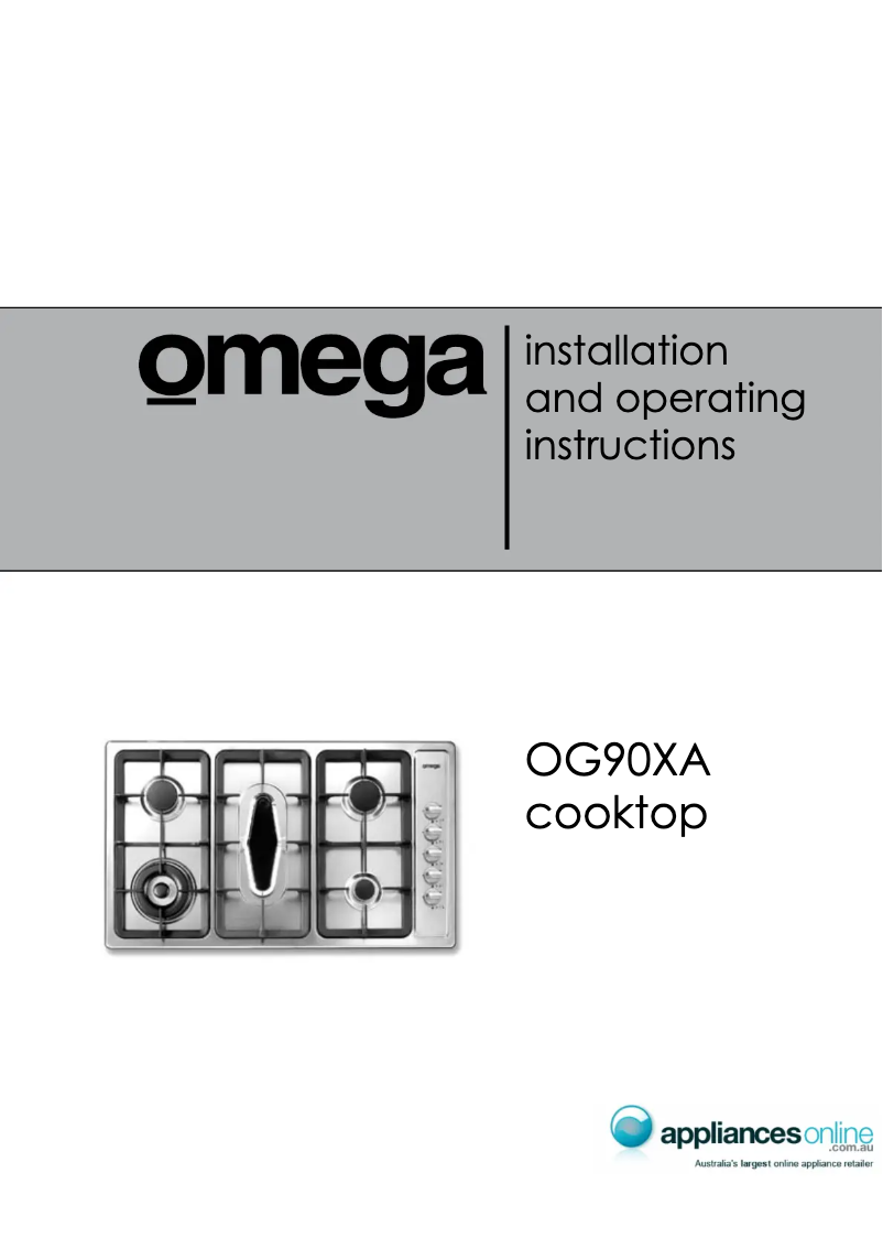 Imagen de la primera página del manual del dispositivo OG90XA