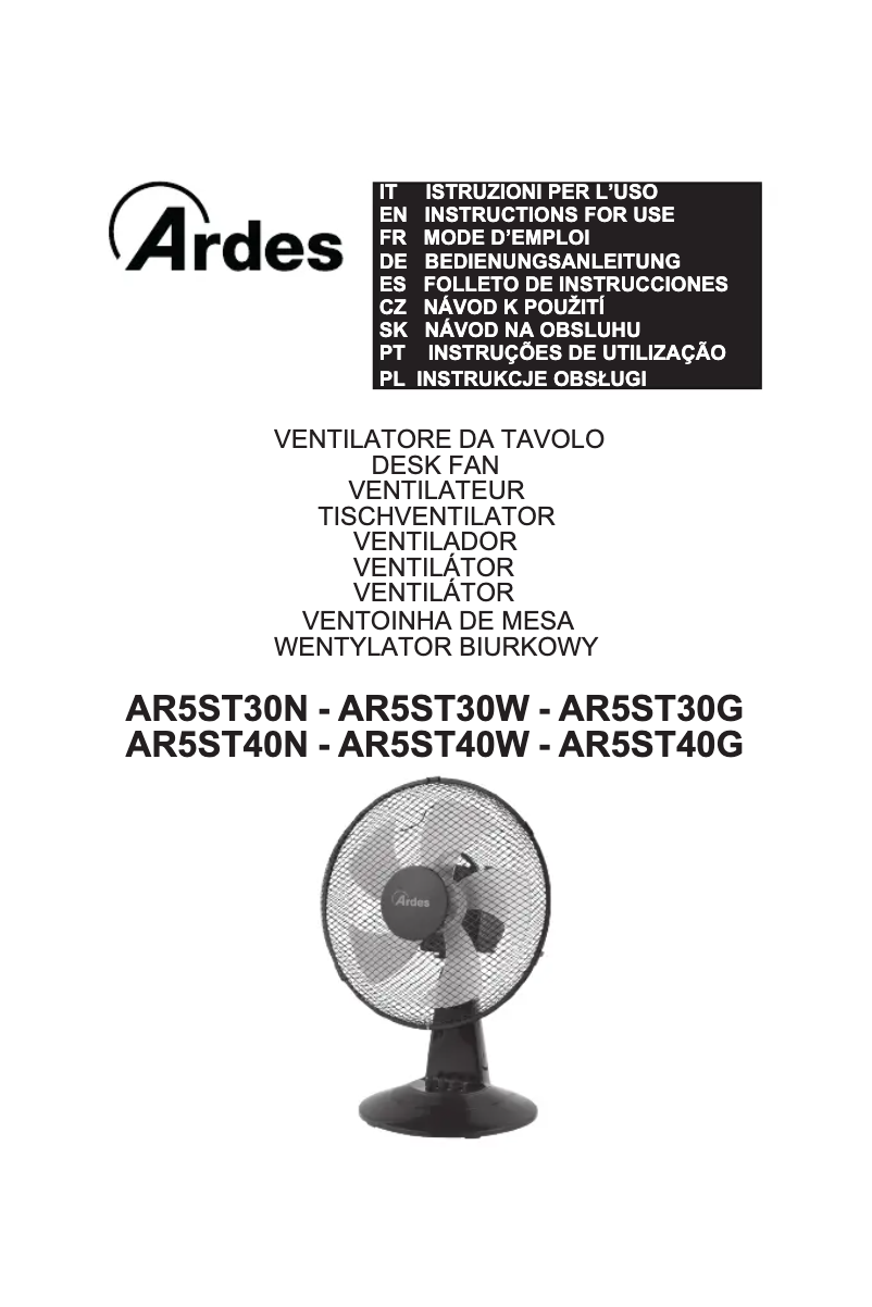 Página nº 1 - Manual de usuario Ardes AR5ST30N