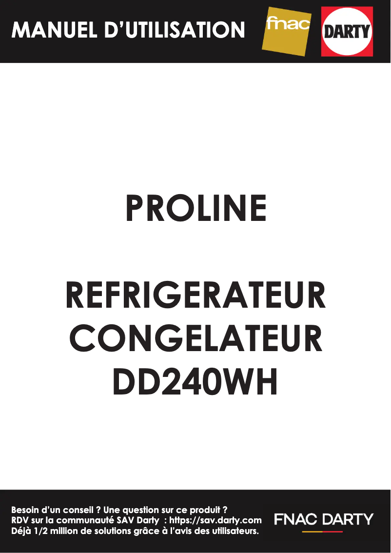 Página 1 del manual Manual de usuario Proline DD240WH