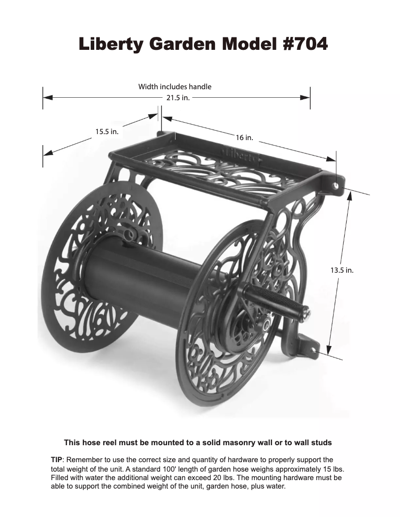 Página nº 1 - Manual de usuario Liberty Garden 704