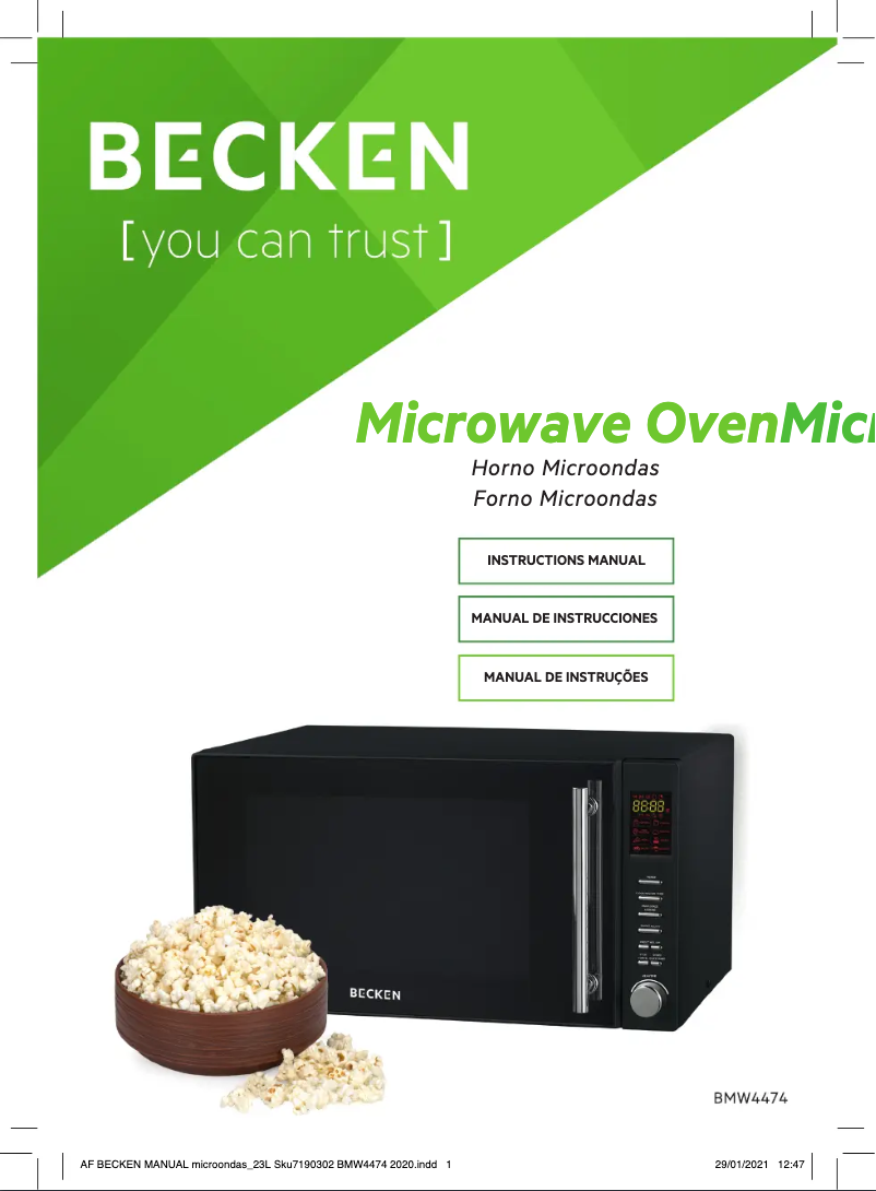 Página 1 del manual Manual de usuario Becken BMW4474