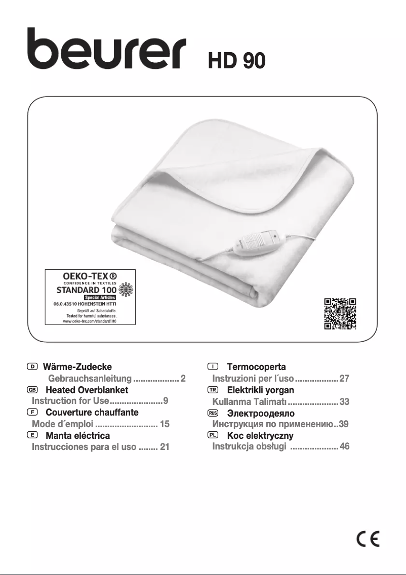 Imagen de la primera página del manual del dispositivo HD 90