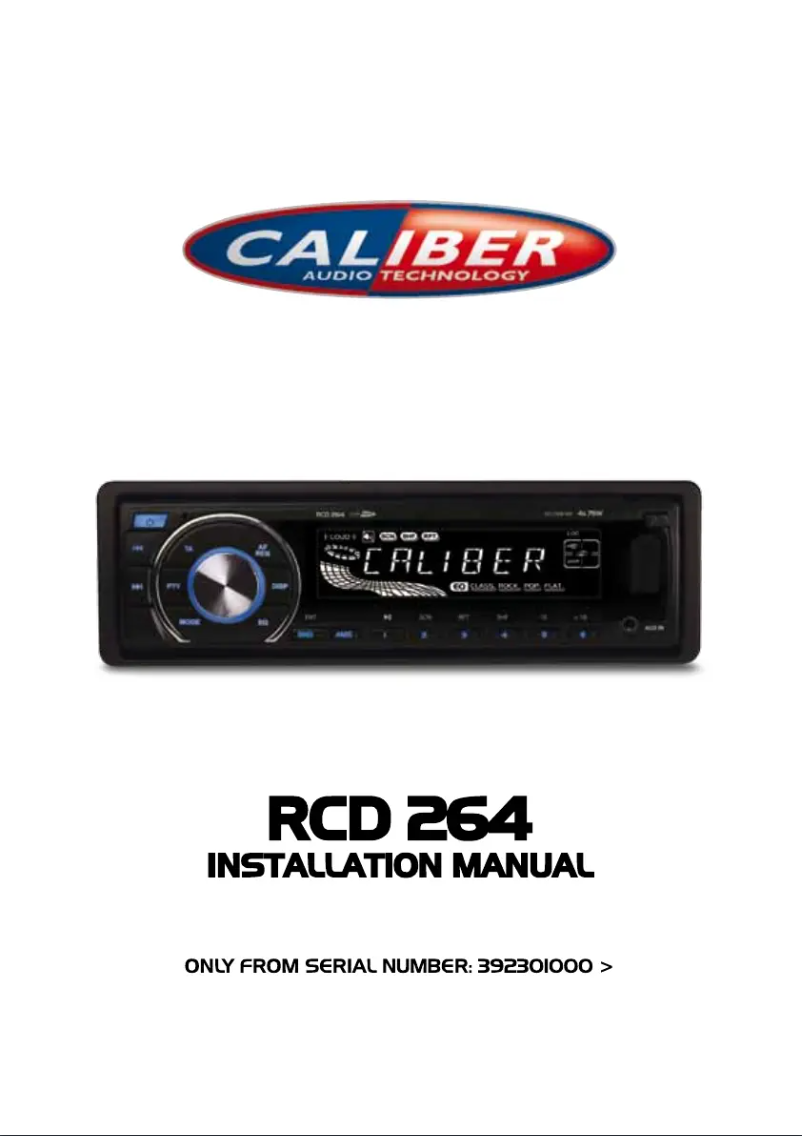 Página 1 del manual Manual de usuario Caliber RCD264