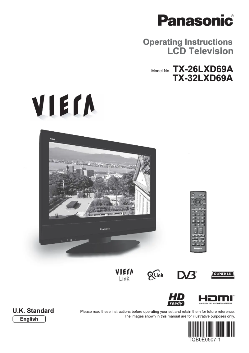 Imagen de la primera página del manual del dispositivo Viera TX-26LXD69A