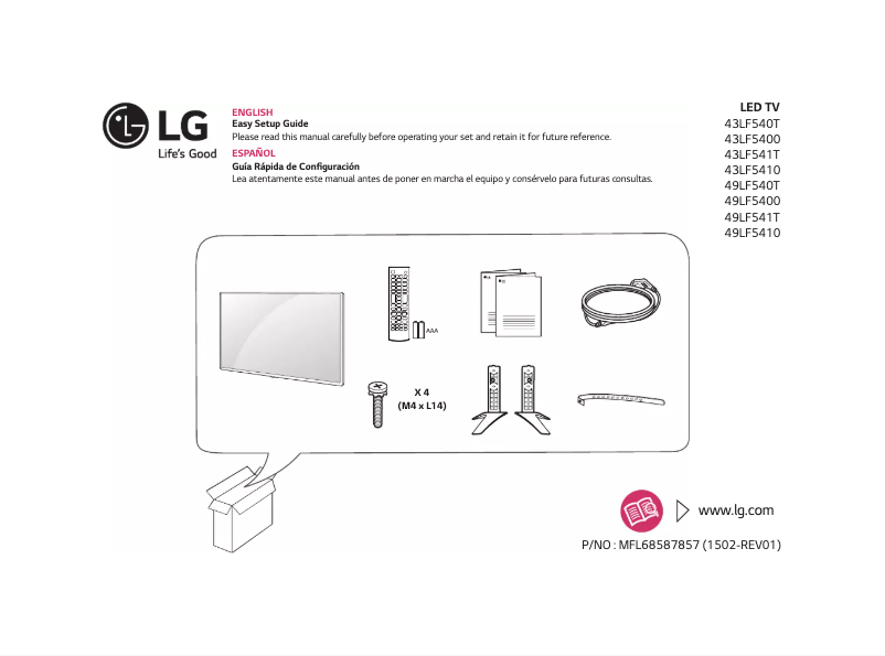 Página 1 del manual Manual de usuario LG 49LF541T