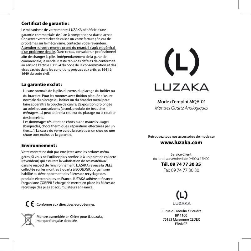 Página 1 del manual Manual de usuario Luzaka LUCAS