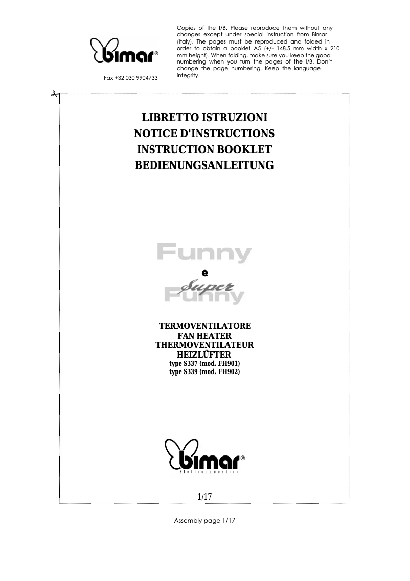 Imagen de la primera página del manual del dispositivo S339.EU