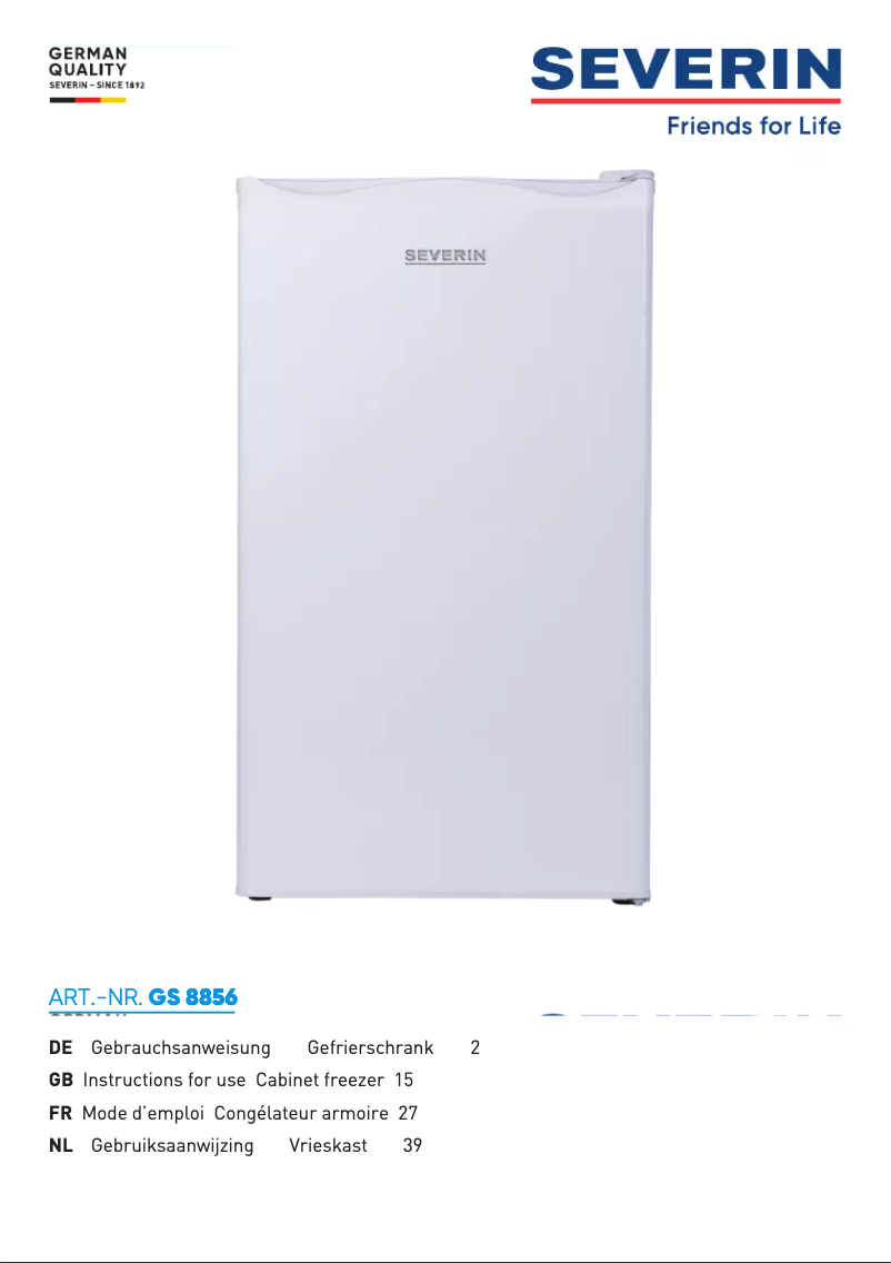 Página 1 del manual Manual de usuario Severin GS 8856