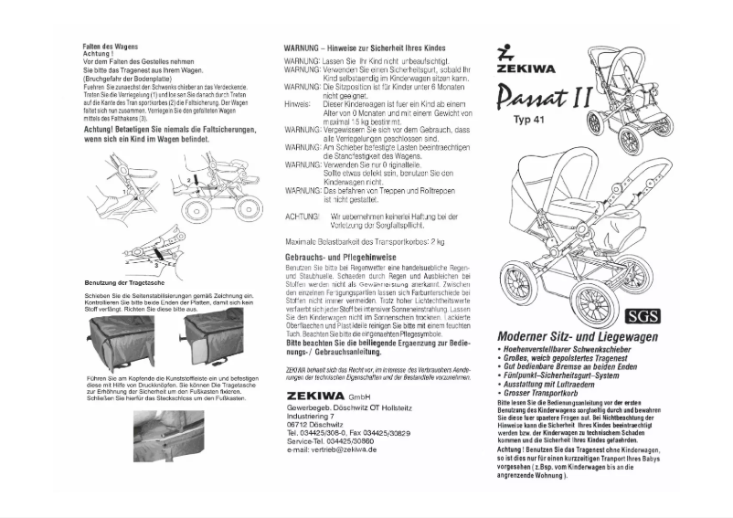 Imagen de la primera página del manual del dispositivo Passat II